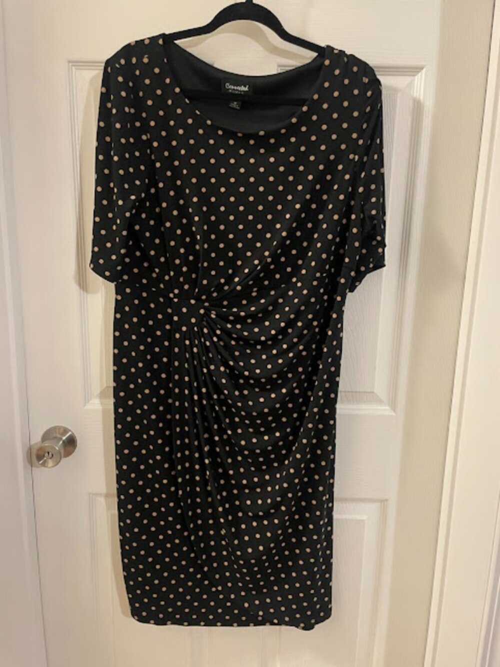 Connected Woman Black/Brown polka dot Sheath Dress